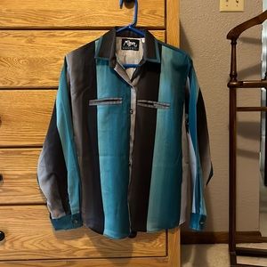 Roper Rodeo Blue Botton up
